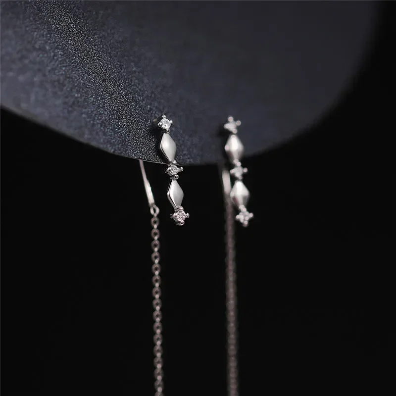 2024  Fashion Wire Earrings Women Silver Color/Gold Color 2023 New Trend Hanging  Simple Stylish Female Ear Accessories