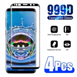 4PCS Curved Tempered Glass for Samsung S23 S22 S21 S24 S20 Ultra S10 S9 S8 Plus Screen Protector For Samsung Note 20 Ultra 10 9
