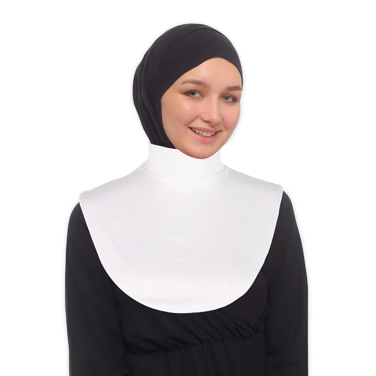Morbida copertura per il collo delle donne musulmane Colletto finto Copertura completa Collo alto Copri collo di tartaruga Abbigliamento islamico Accessorio per vestiti da donna