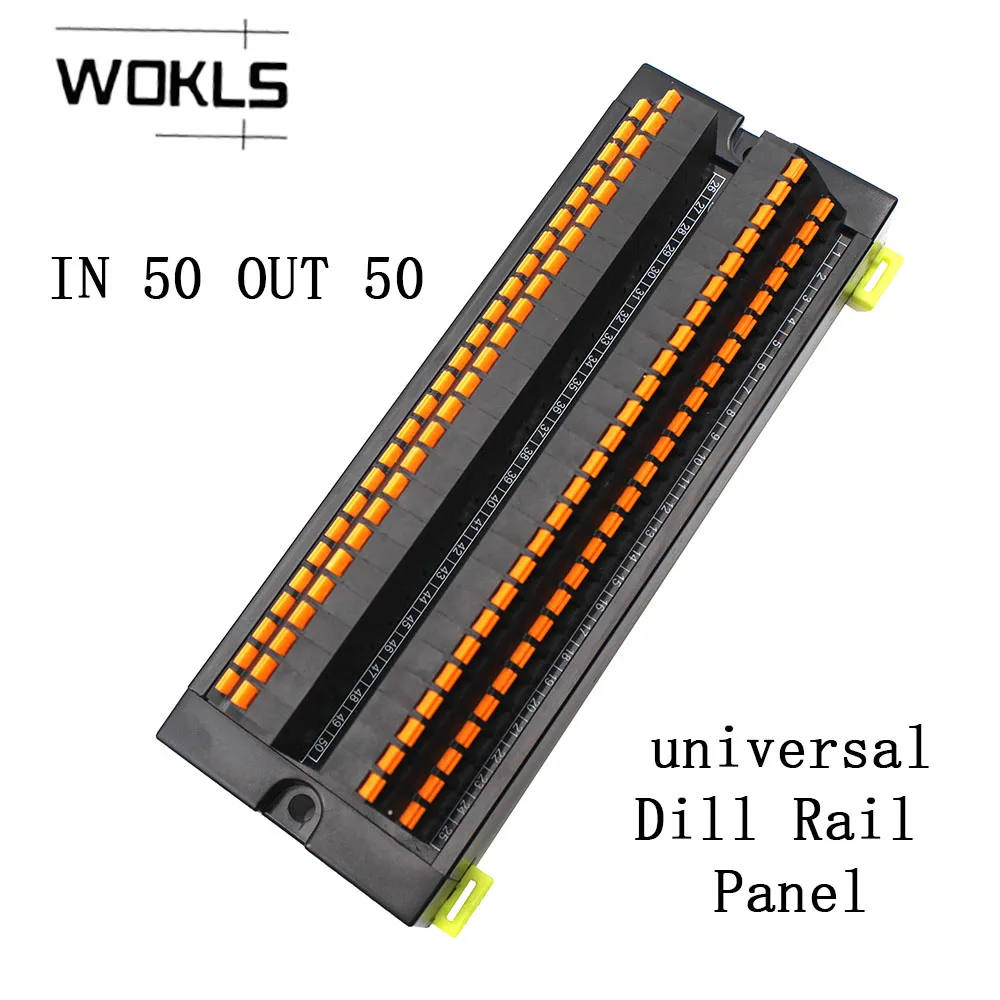 DIN Rail Mount 50 Position 24A/400V Quick Spring Terminal Block Distribution Module