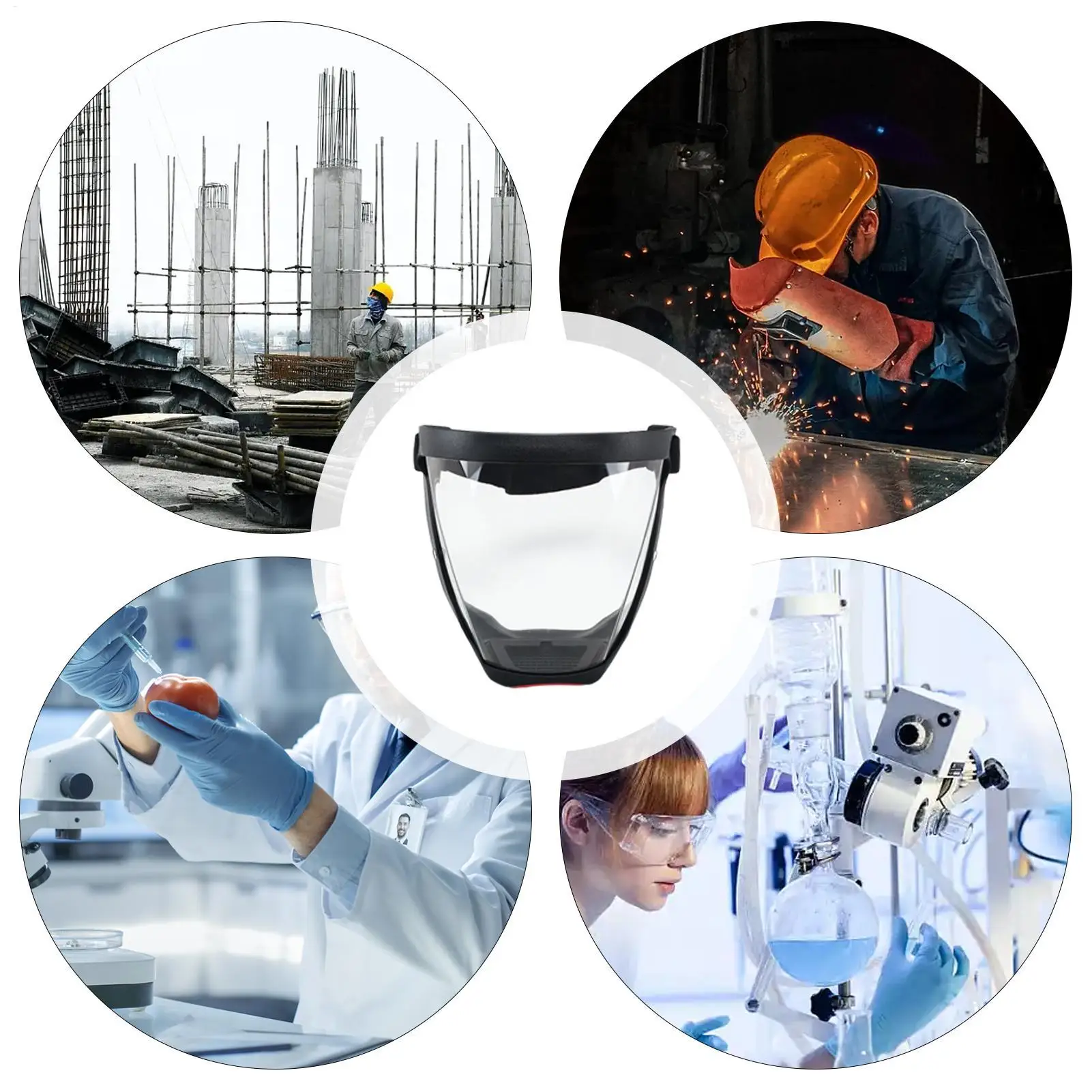Anti-fog protective mask - Dust and splash resistant, Full face shield suitable for sports, cycling, work, grinding, weeding