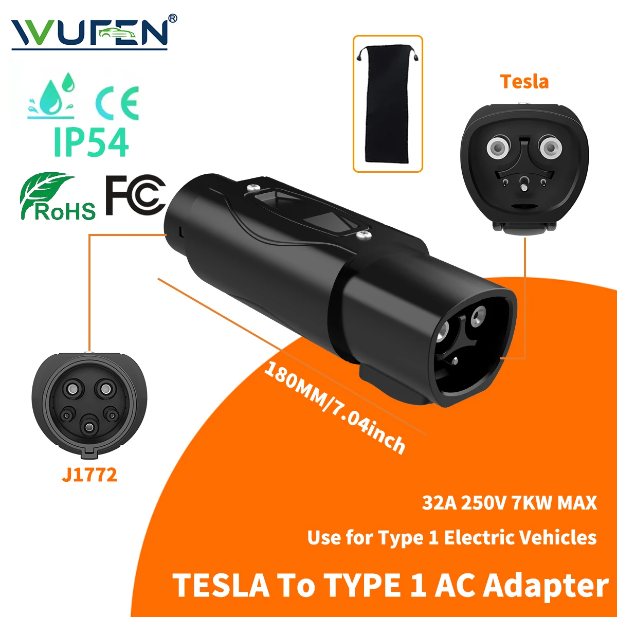 Tesla to Type1 7KW