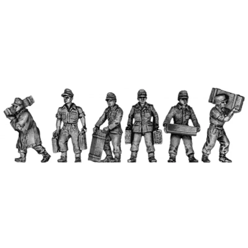 1/72 Resin Soldier Die-Cast Model Kit s Loading Boxes 7 Person Unassembled Uncolored Free Shipping