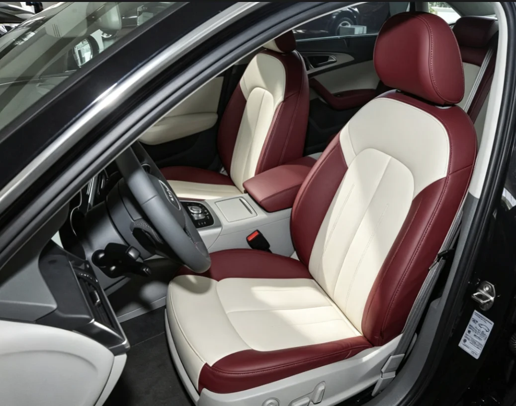 Für Audi A6 C7 2013~2017 Maßgefertigte Autositzbezüge Luxuriöses Nappaleder 100% Passgenau Innenausstattung 360 ° Vollständige Abdeckung – Detail 10