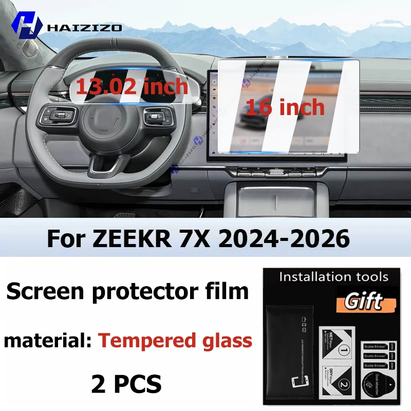 GPS-navigatie matte anti-reflectie beschermfolie LCD-scherm gehard glasfolie accessoires voor ZEEKR 7X 2024-2026 auto-interieur