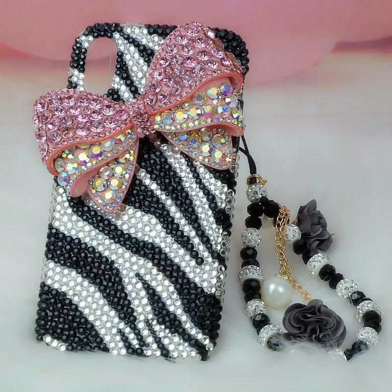 Luxury Rhinestone Rose Red Bow Handmade Phone Case for Samsung Galaxy S24 S23 S22 S21 Ultra Plus S20 FE A73 Anti Drop Back Cover