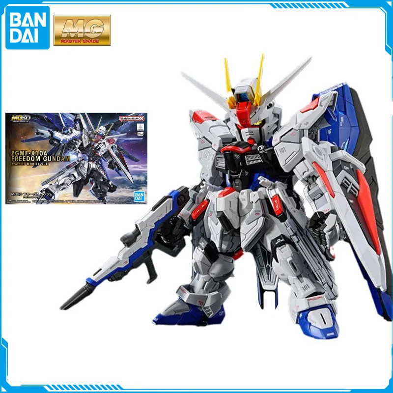 

In Stock Bandai MGSD SEED 11.5cm ZGMF-X10A Freedom Gundam Original Anime Figure Model Toys Action Collection Assembly Doll Pvc