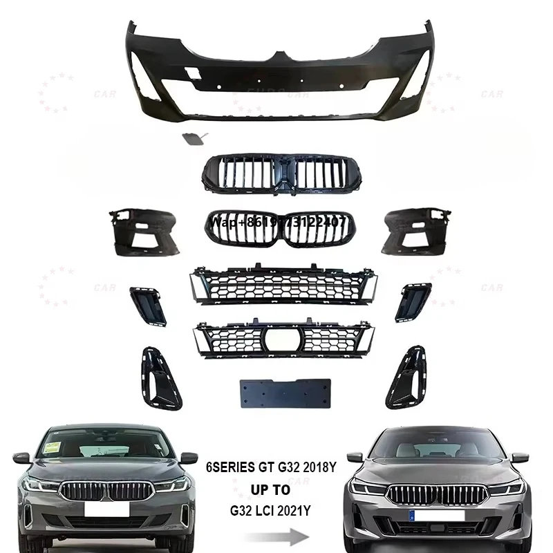 

6 Gran Turismo G32 Car Bumpers for 6s Series GT G32 2018year Old Update to New G32 Lci 2021year Front Bumper Assembly