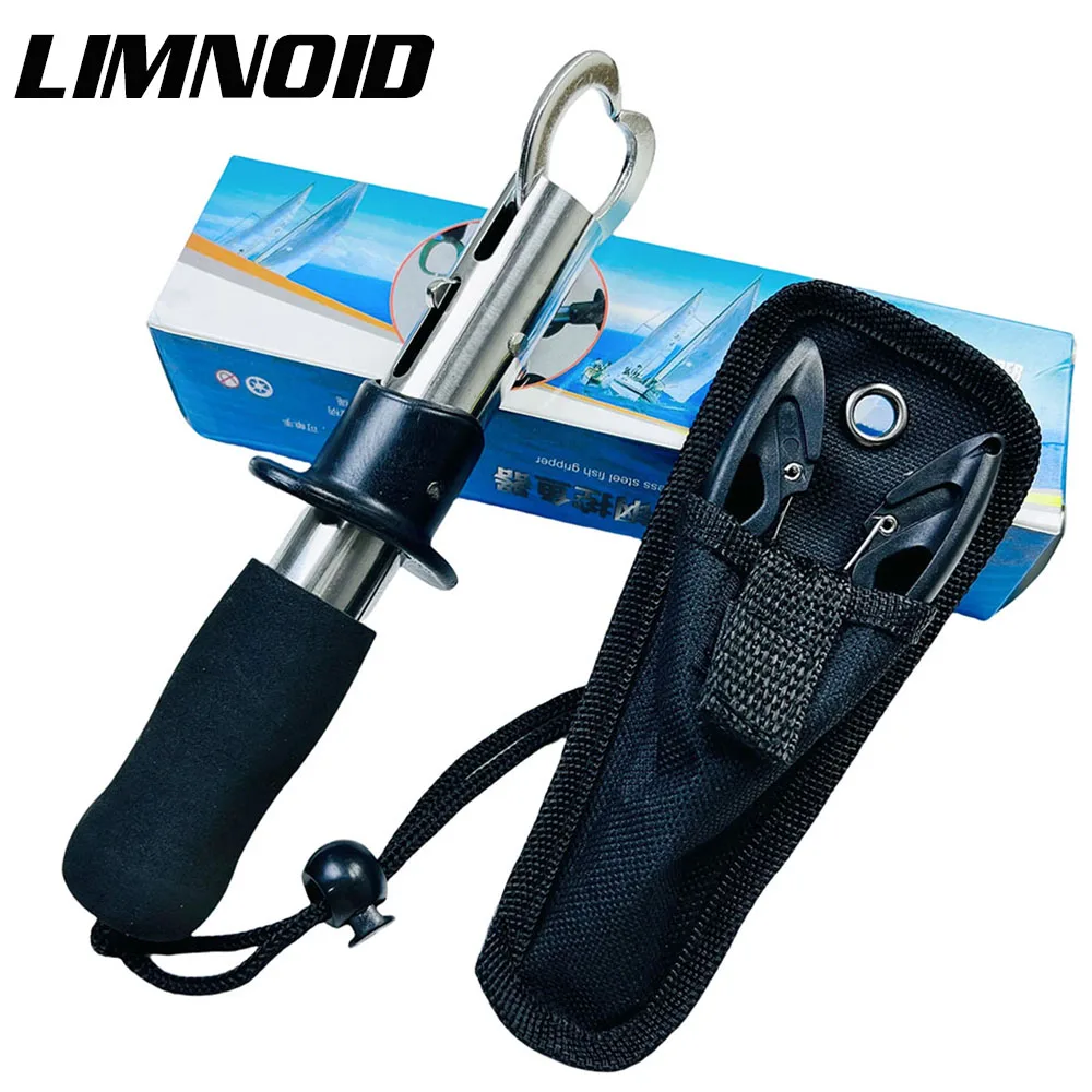 Limnoid Fishing Tool Kit, korrosionsbeständiger Fischgreifer und Hakenentfernerzange mit sicherem Schlüsselband für Süßwasser und Salzwasser
