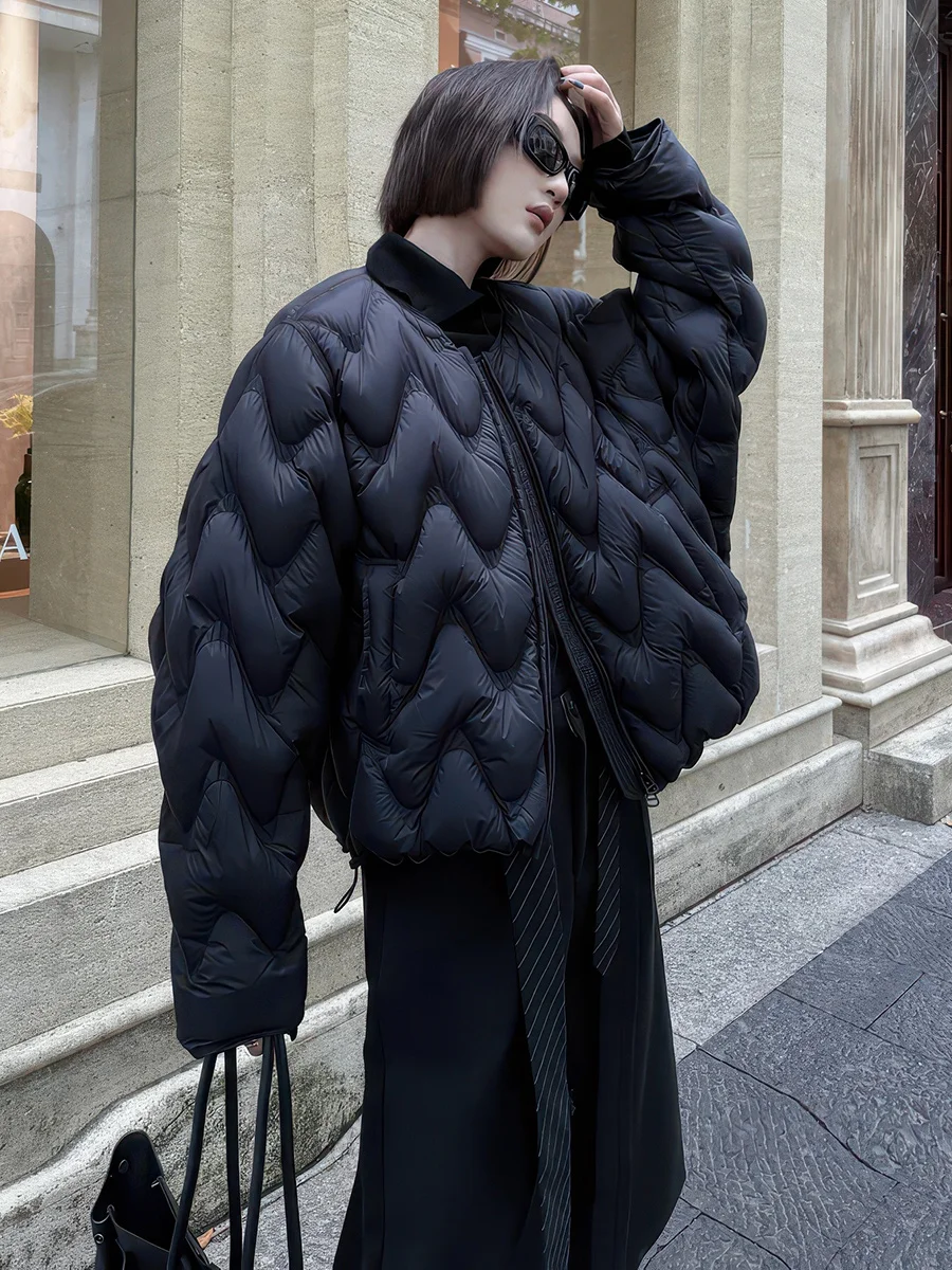 Or para mujer Ligero abajo Jaet 90 White Du Feather redondo Ne Cloud Puff Ropa de abrigo cálida Coreano Sle Loose Fit Long...