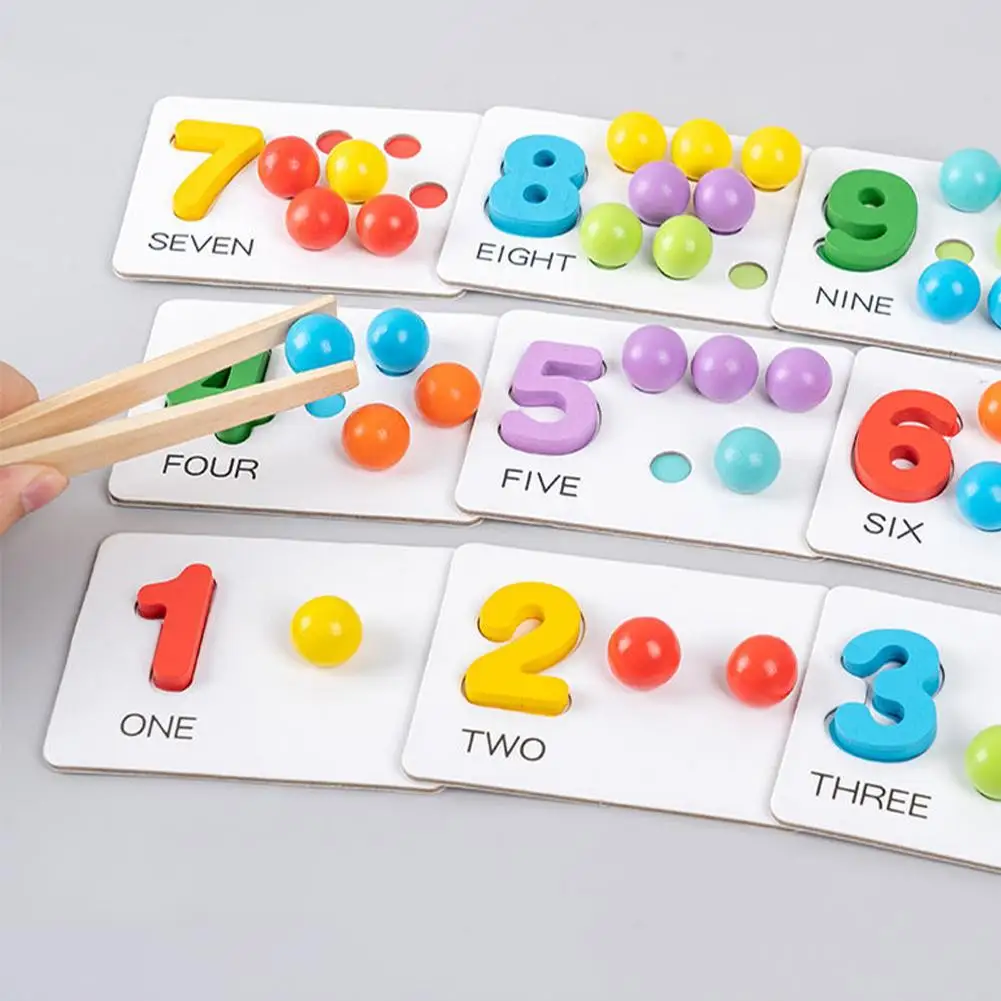 Educational Bead Claw Number Toy Math Beads Color Classification Stacked Educational Toys