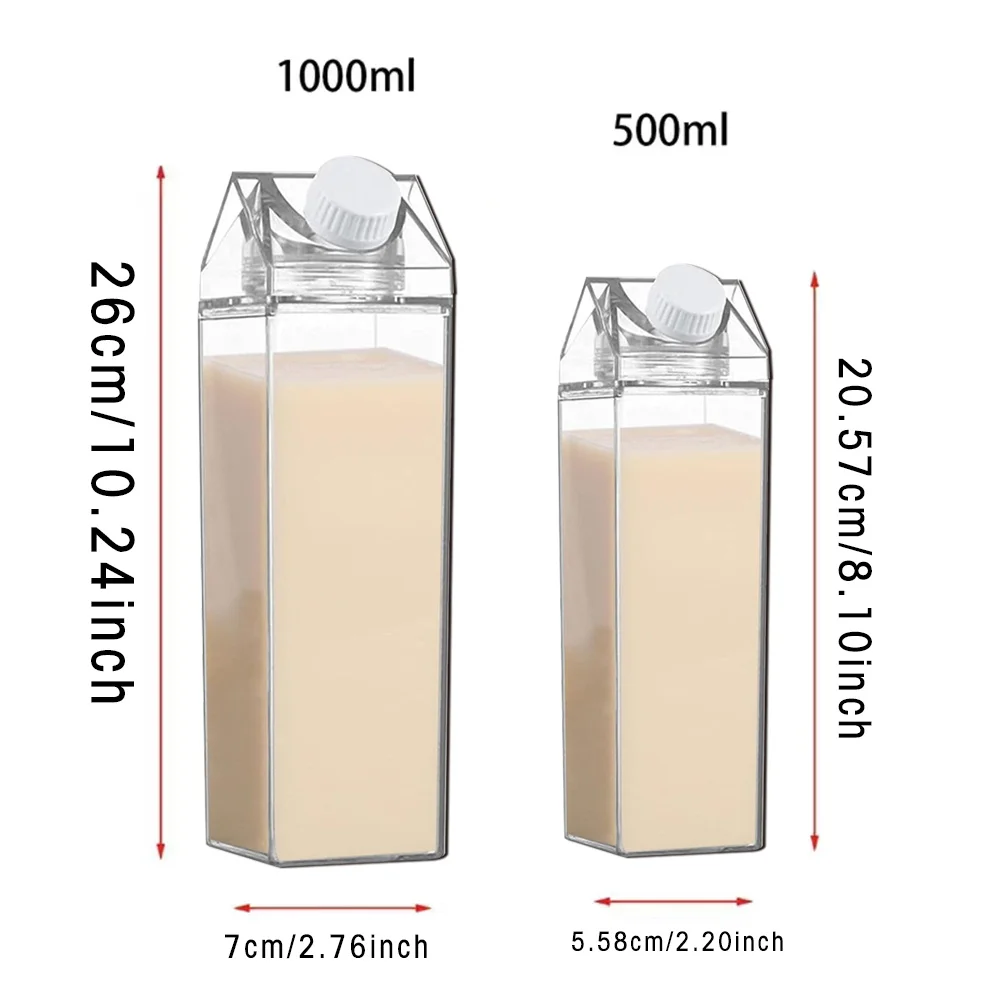 1000ml Milk Bottle Portable Ultra-High Capacity Iced Bubble Tea Suitable for Breakfast Shops Cafes Love Letter Pattern