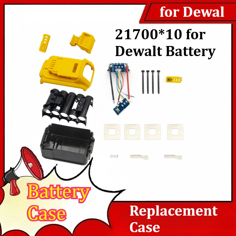 

21700*10 For Dewalt Battery 20v DCB200 BMS Li-ion Battery Case Replacement Case Cordless Combo Kit Housing
