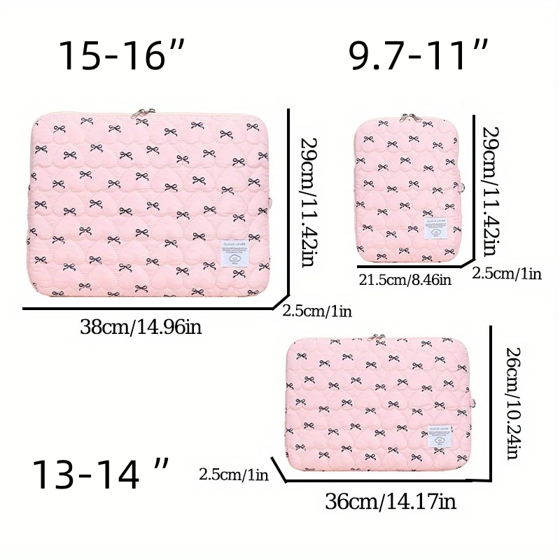 1PC Laptop Storage Organizer Bag for 11/13/15 Inch, Shockproof Padded Sleeve Case with Accessory Pocket, Lightweight