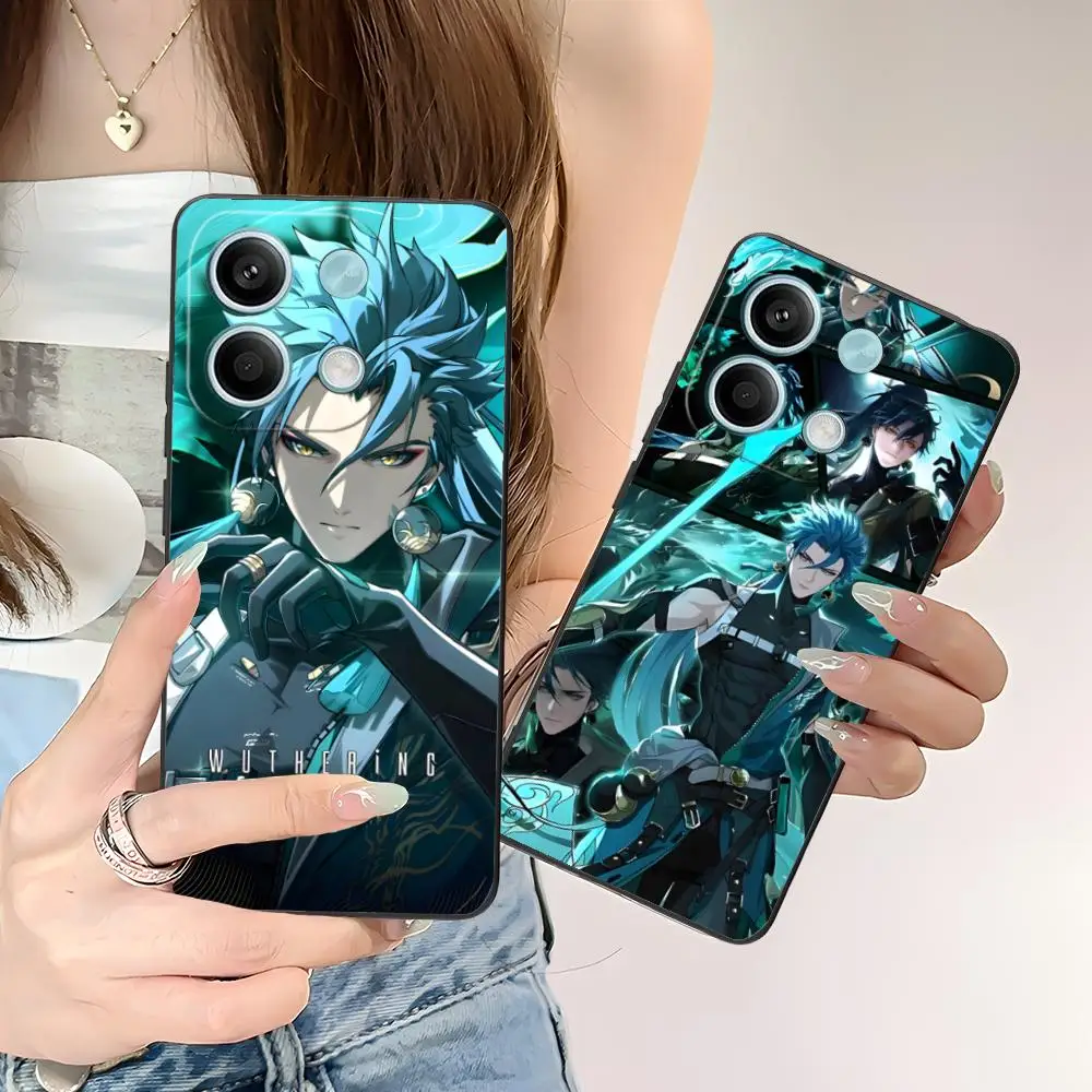 Wuthering Waves Jiyan Phone Case for POCO F6 F5 F4 F3 F2 Pro GT C40 Colour Printing Protective Cover Pretty Smartphone Cover
