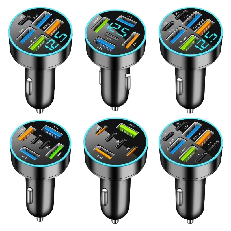 Total 66W QC3.0 Intelligent Car Multi Port Rapid Car Charging Solution