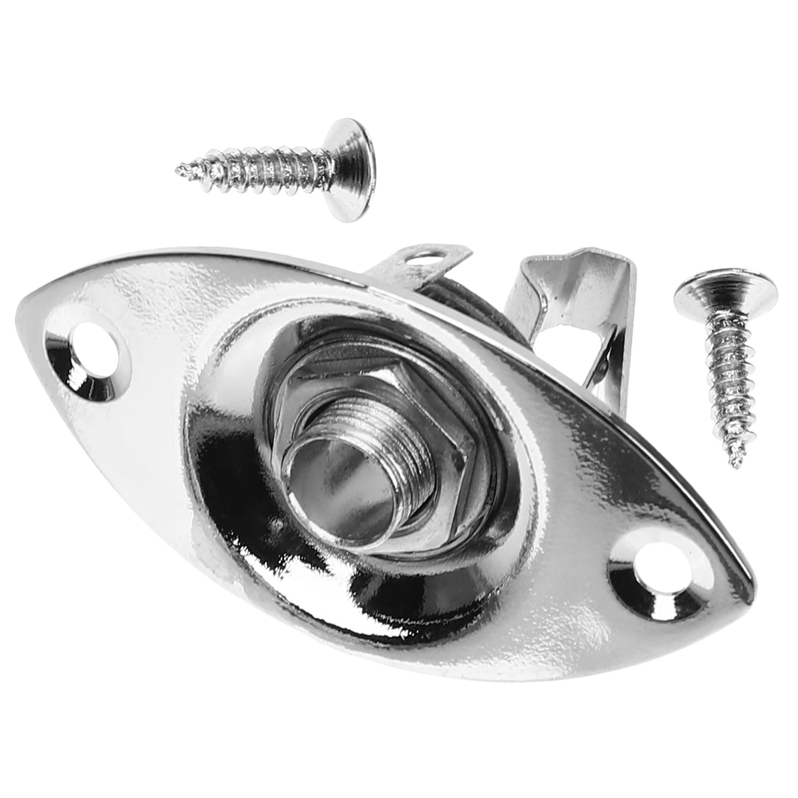 

1 set 1 Set Electric Jack Metal Bass Parts Durable Pickup Socket Plates Replacement Output Input Socket Plates For Guitar Bass