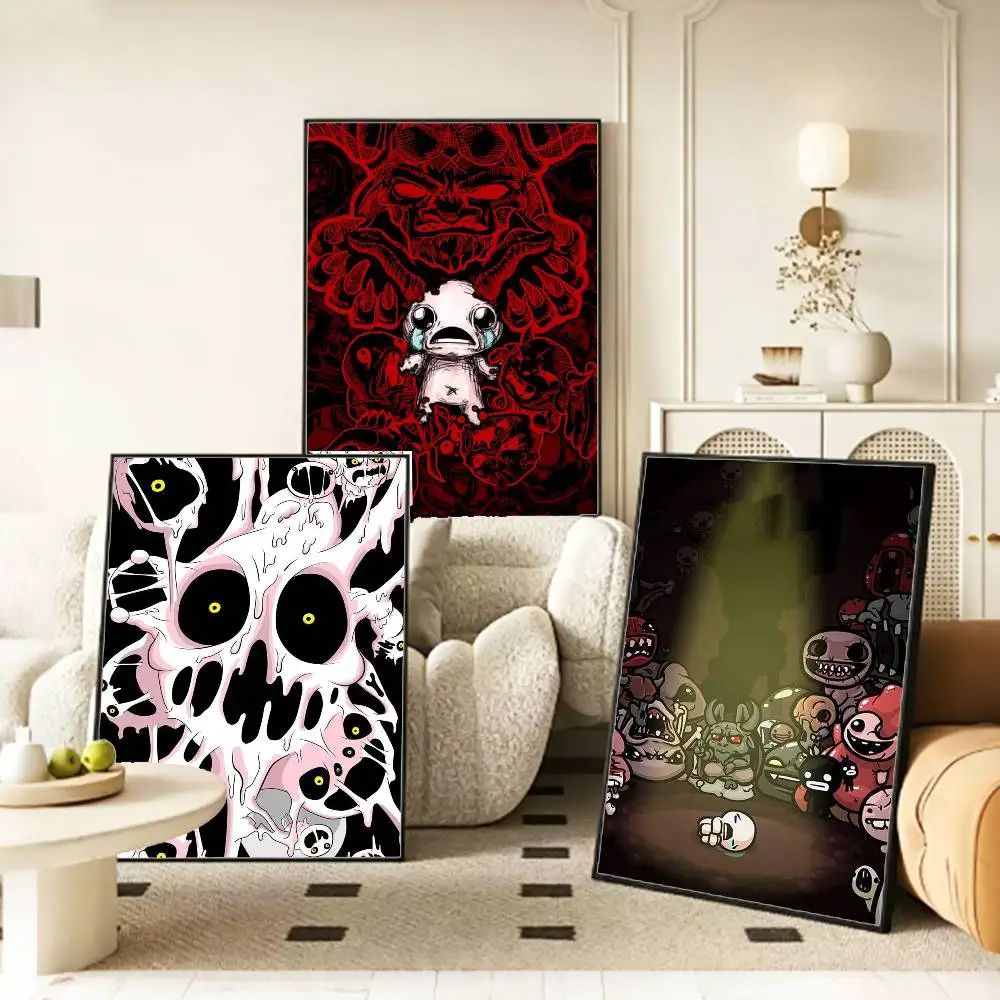 Game T-The Binding of Isaac  Poster HD Self Adhesive Waterproof Wall Art Ideal for Home Office Dorm Gift