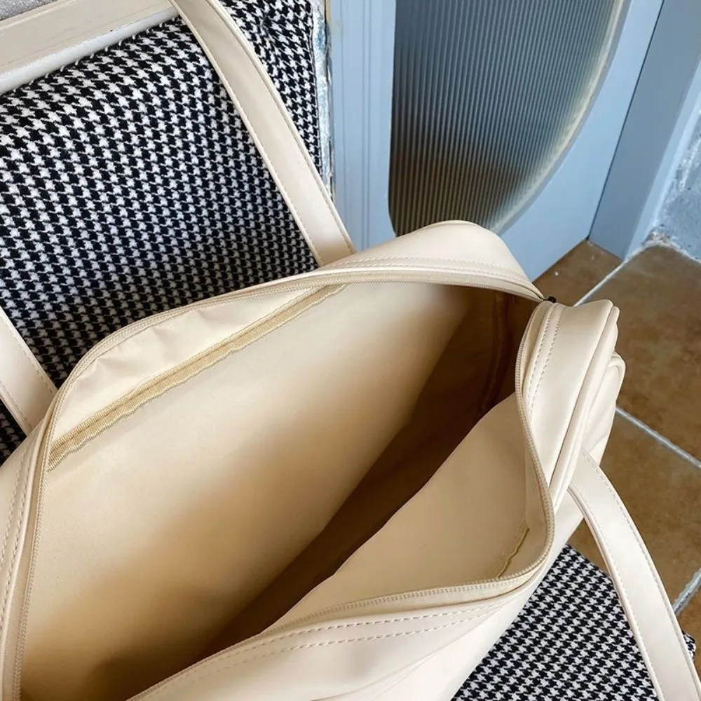 

Sweet Fashion Large Capacity Tote Bag Korean Luggage Bag Leather Shoulder Bag Handbags Travel Big Bag Short Trip