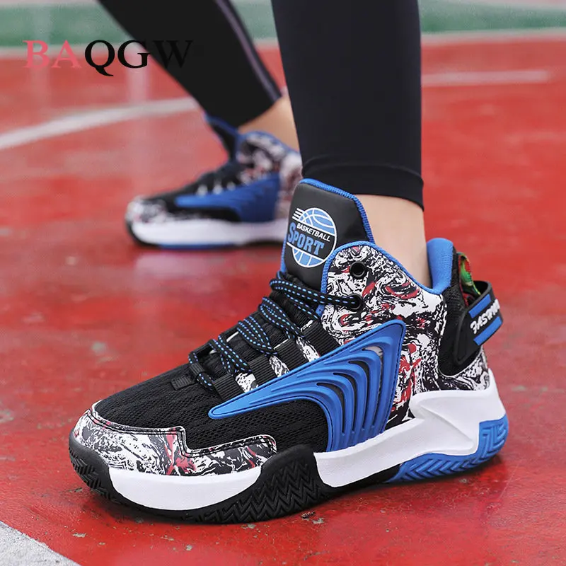 Children Winter Thick Shoes Boys Keep Warm High-Top Leather Casual Shoes Fashion Soft Outdoor Basketball Running Shoe Size 32-38