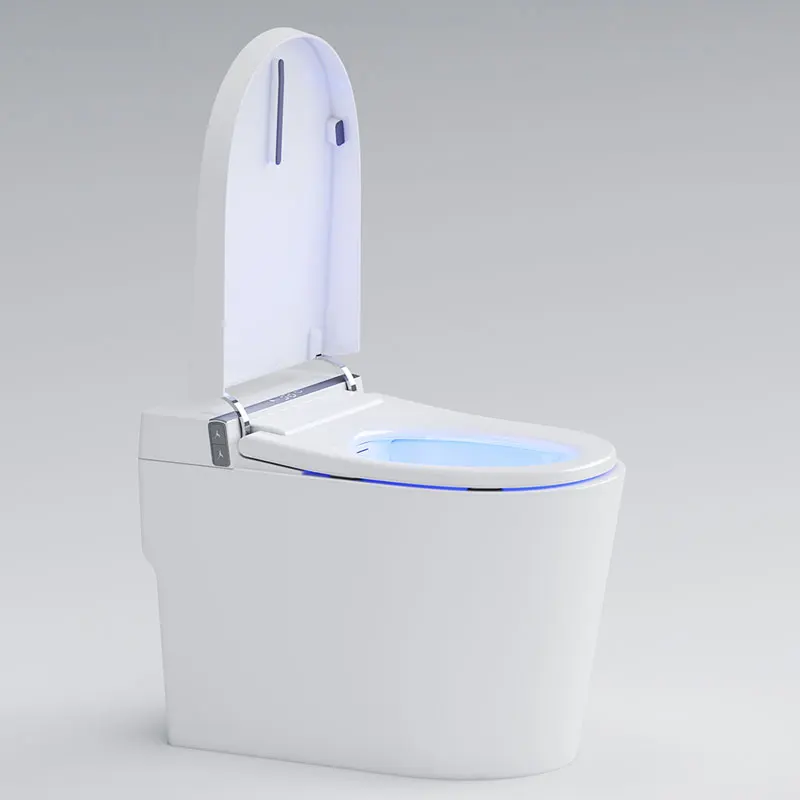 2022 Lehill Small Design Ceramic Intelligent One Piece Toilet Bathroom Automatic Flushing Smart Toilets