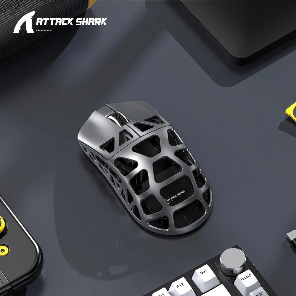 Attack Shark R3 Magnesium Alloy 8K Wireless Mouse PAW3395 Sensor Tri-Mode 8000Hz High Refresh FPS Gaming Mouse