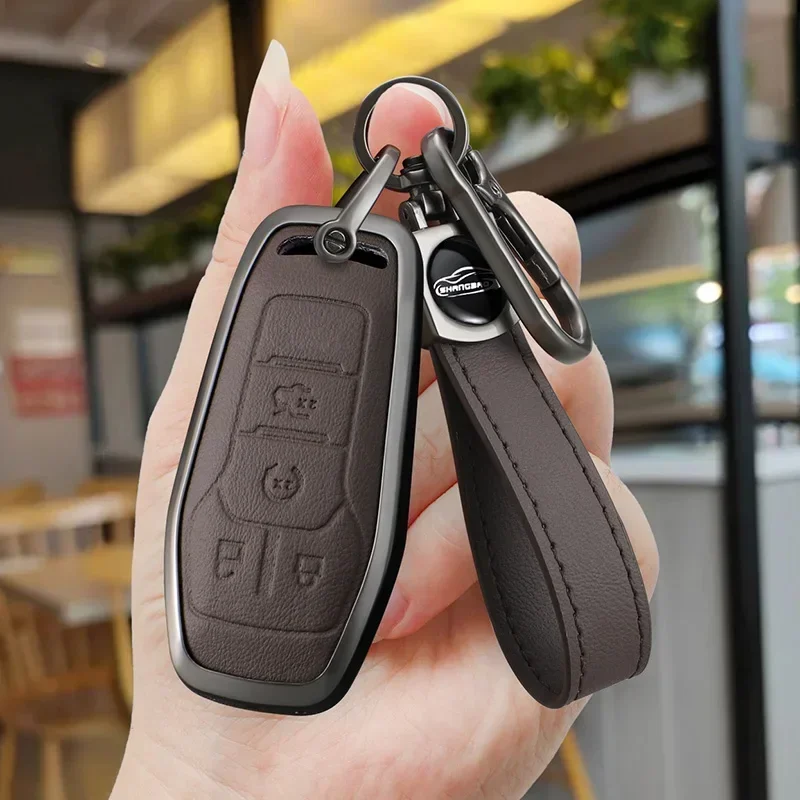 

Brand New Fashion Car Key Case Fob Cover For Ford Fusion Mondeo Mustang F-150 Explorer Edge 2015 2016 2017 2018 Car Accessories