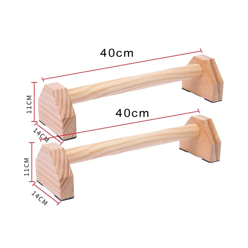 Wood Fitness Equipments Push-Ups Stands Length 40cm or 25cm Fitness Exercise H Shaped Wooden Calisthenics Handstand Support