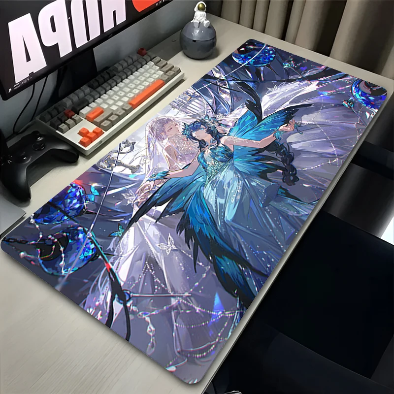 Mouse Pad Laptop Infinity Pink Flower Kawaii Mousepad PC Nikki Gaming Accessories Extended Desk Mat Cute Anime Girl Keyboard Pad