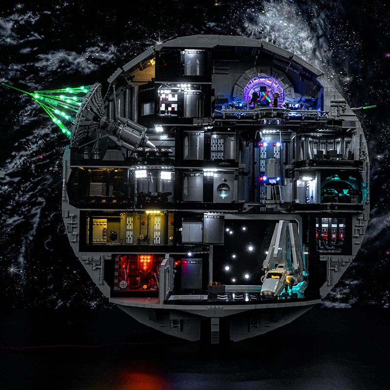 مصباح LED Vonado 5V (بدون نموذج) مناسب لـ LEGO 75419 Death Star ™   ضوء ديكور للهدايا (باستثناء مكعبات البناء)
