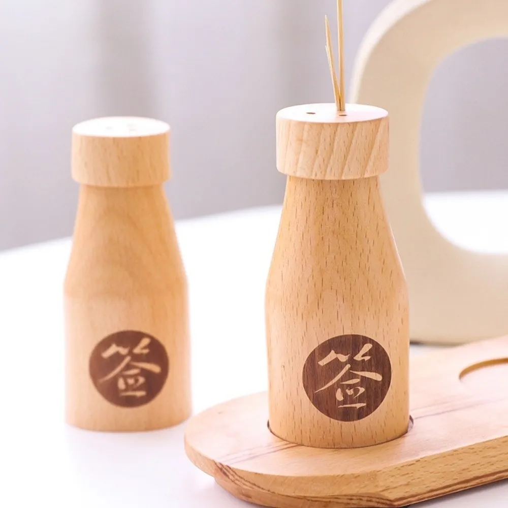 

Practical Portable Beech Wood Toothpick Box Wooden Lightweight Toothpick Storage Container Creative Toothpick Case Restaurant