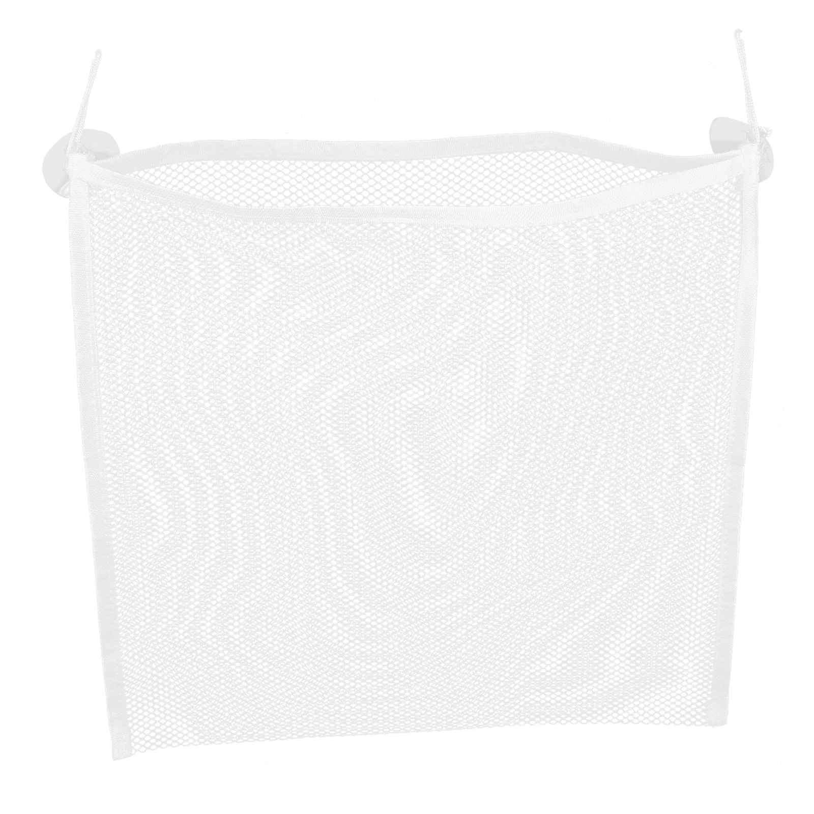 

37 X37cm Toy Storage Bags with Hooks Container for Bathroom Sucker Net White Toys Child