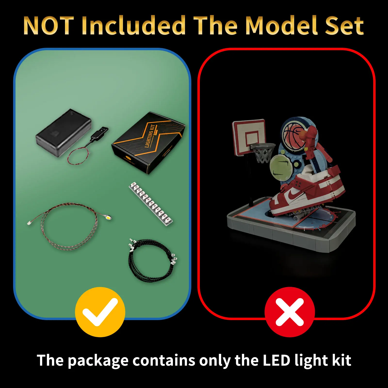 LYBMTWF LED Lighting Kit Compatible with Lego 43021 ball shoes Model (NOT Include The Model Bricks)