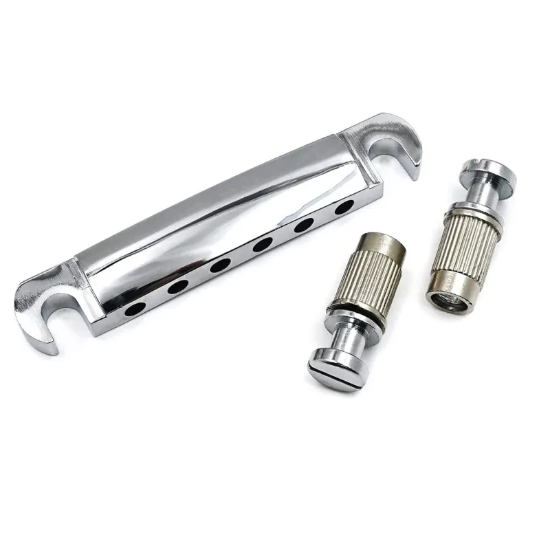 E-Gitarre Brücke Saitenhalter Kit mit Nieten obere untere Saite Brücke Saitenkissen für Les Paul Sg E-Gitarre – Detail 7