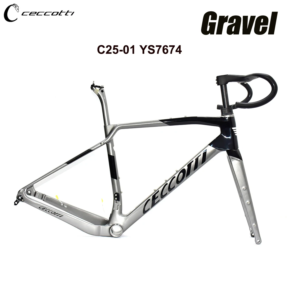 Gravel Bike Carbon Frame Disc Brake Carbon RoadBike Frameset 700C*47C Cyclocross Carbon Gravel Bicycle Frame Fully Hidden Cable