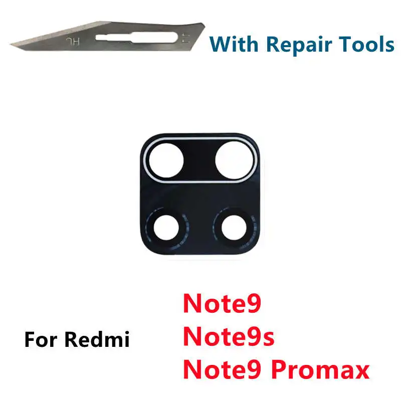 For Xiaomi Redmi Note 9 Pro Max 9S Global Version Rear Back Camera Glass Lens+Frame Holder Replacement Parts