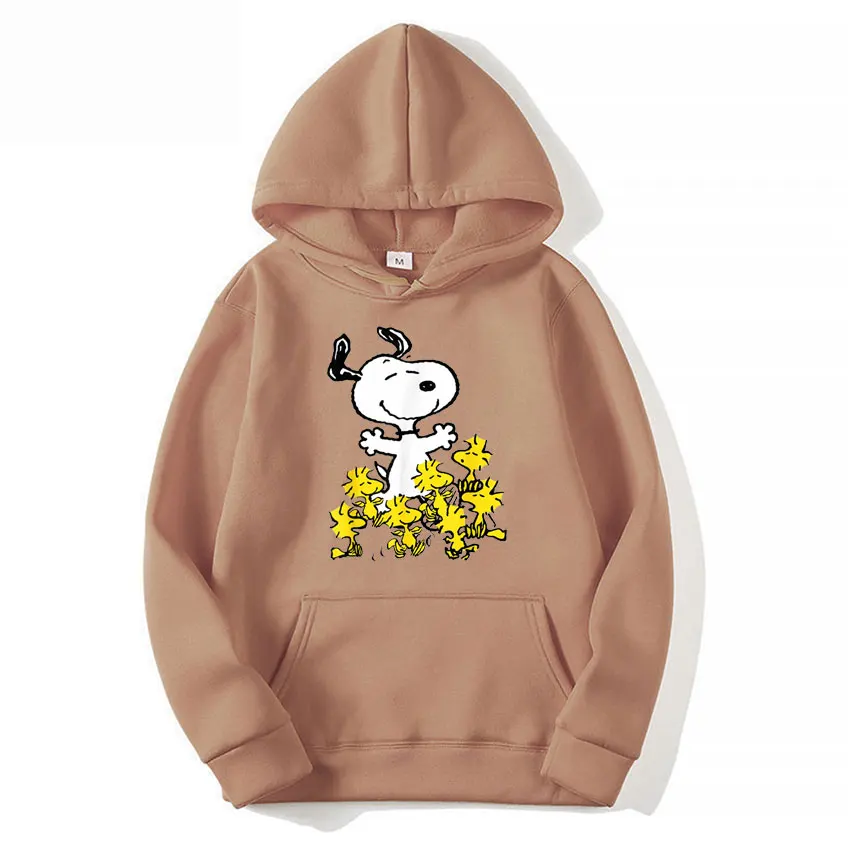 Peanuts Snoopy Chick Party Men Hoodie Cartoon Fashion Women Oversized Sweatshirt Tops Spring Autumn Couple Pullover