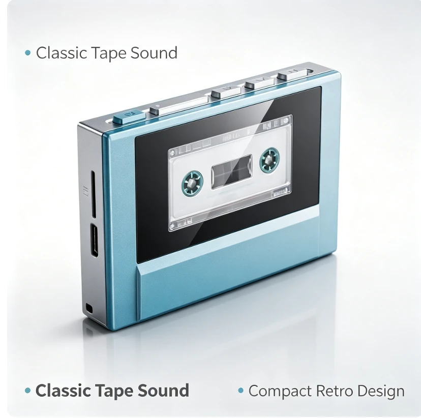 New Portable Bluetooth Audio Unit 8GB DSD Lossless Decoding Retro MP3 Walkman Pocket Music Gift Equipment