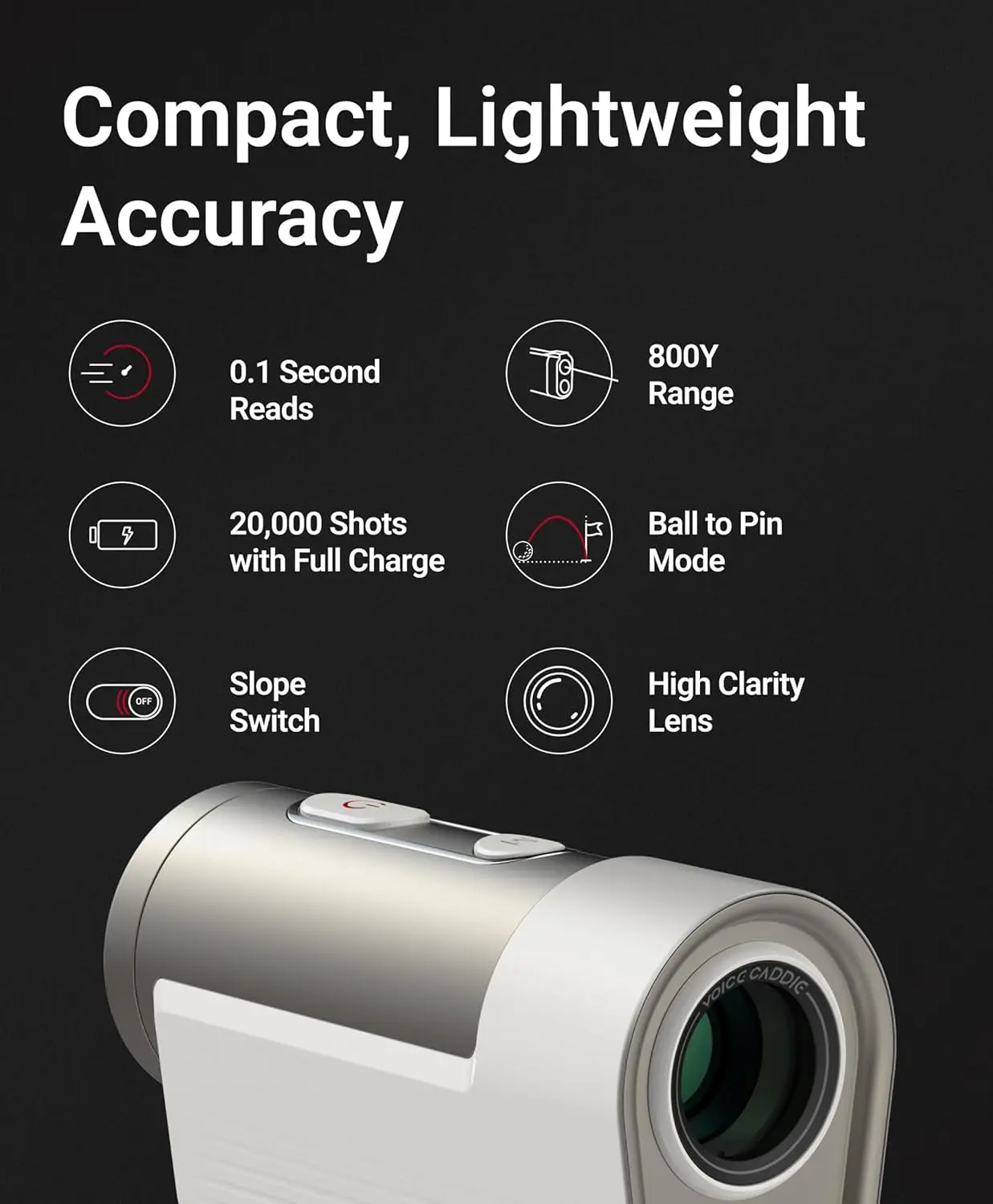 Laser FIT Golf Range Finder with Slope Integration with Tournament Mode | Super Compact & Stylish Golf Laser Rangef