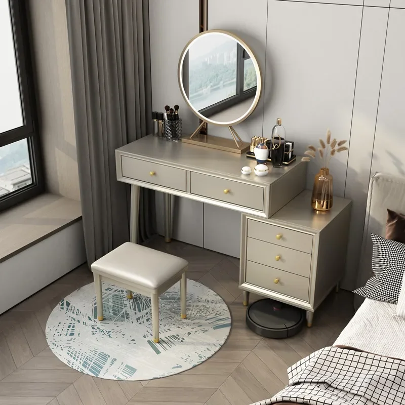 الحد الأدنى الكبار الغرور الجداول الجمالية صالون تخزين المدمجة فريدة من نوعها الغرور الجداول كبيرة الشمال Coiffeuse دي Chambre الأثاث