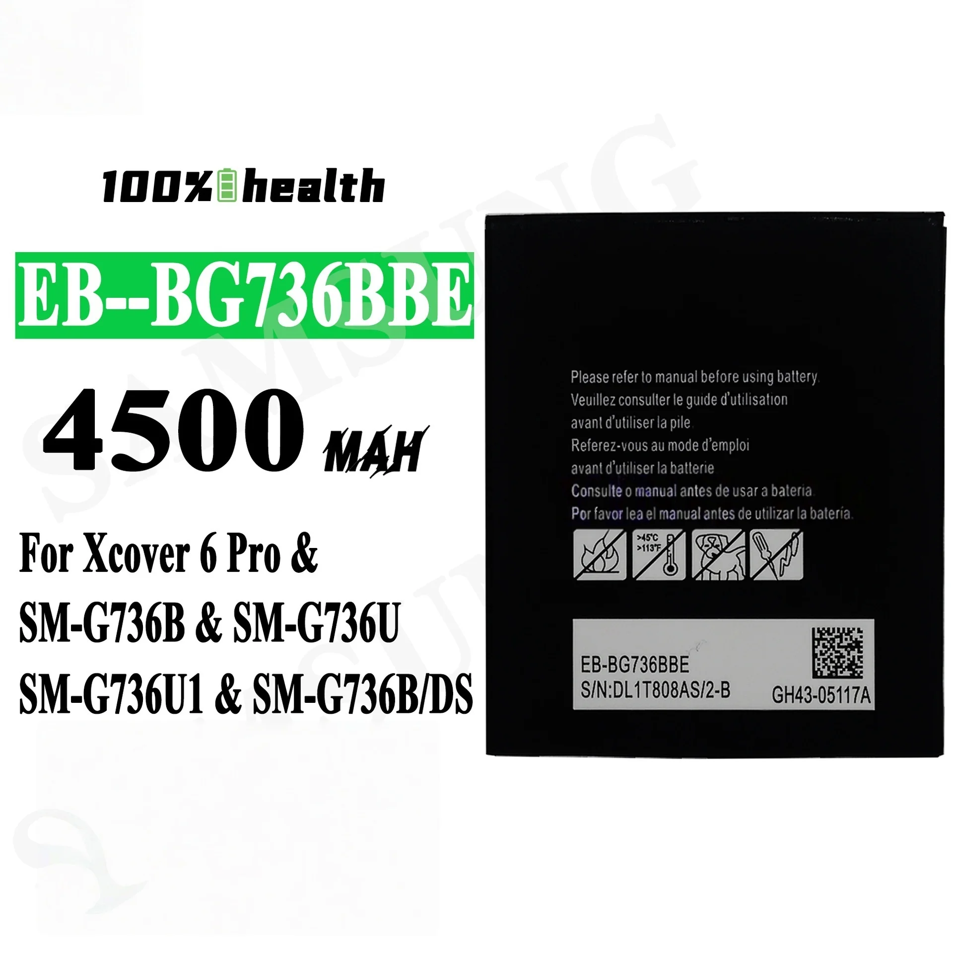 Brand New 4500mAh EB-BG736BBE 4050mAh EB-BG715BBE High Quality Replacement Battery For Samsung Galaxy Xcover Pro Xcover6 Pro