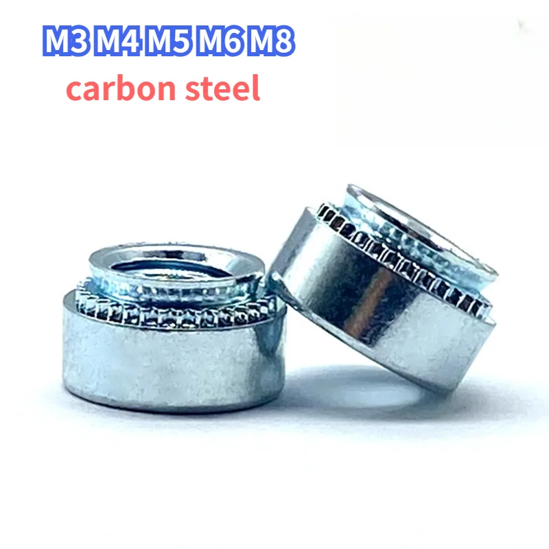Three points Zinc Plated Pressure Riveting Nut Self Clinching Nut Sert Press Nut for Metal Sheet Mounting M3 M4 M5 M6 M8