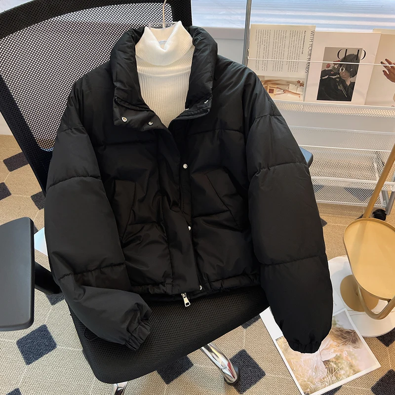 Manteau léger en duvet de coton pour femmes, Version coréenne, coupe ample, résistant au froid, idéal pour la saison hiver