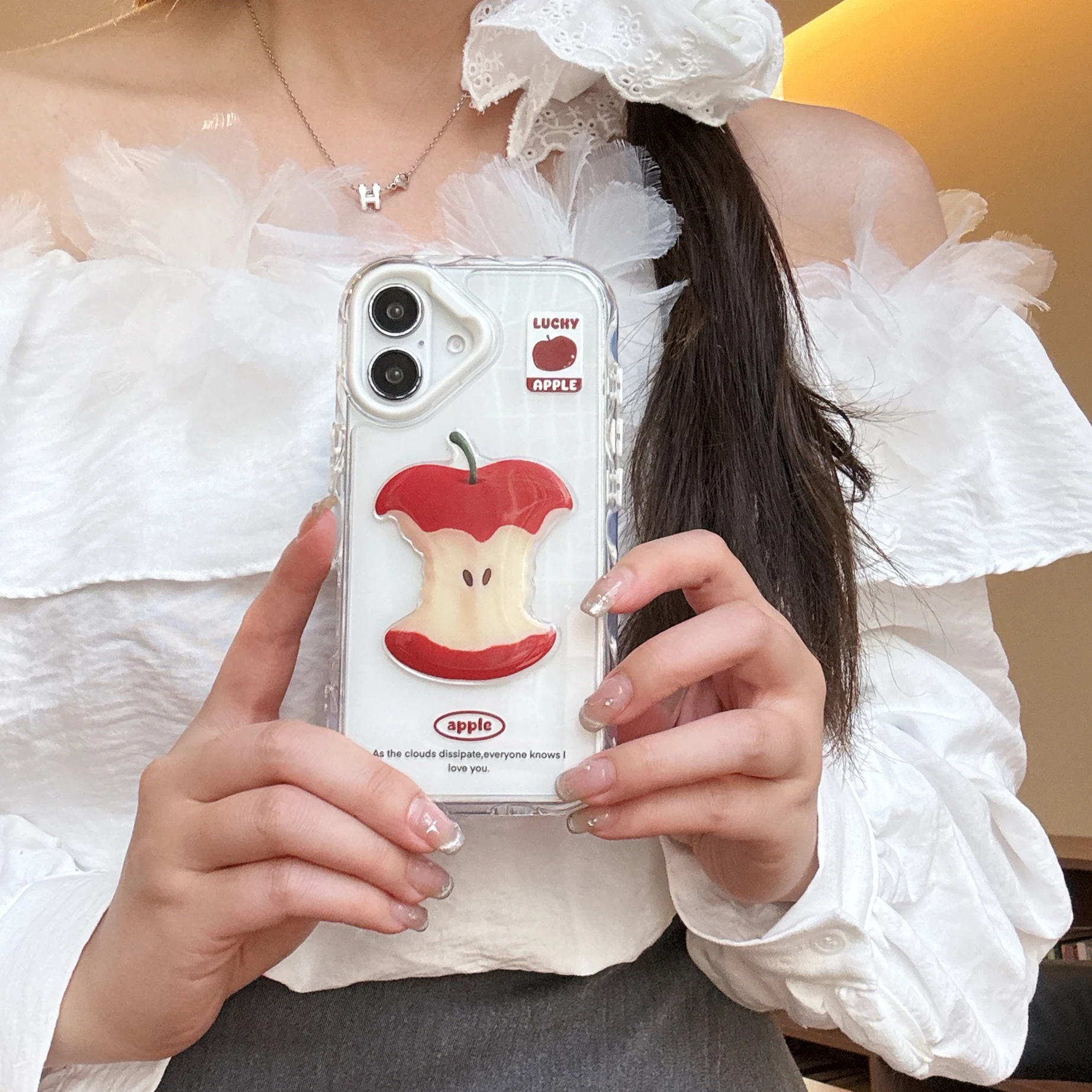Korea Cute Unique 3D Apple Pear Clear Phone Case for IPhone 16 15 14 Pro  Max Anti-Fall Shockproof Protective Soft Shell - AliExpress 202192403