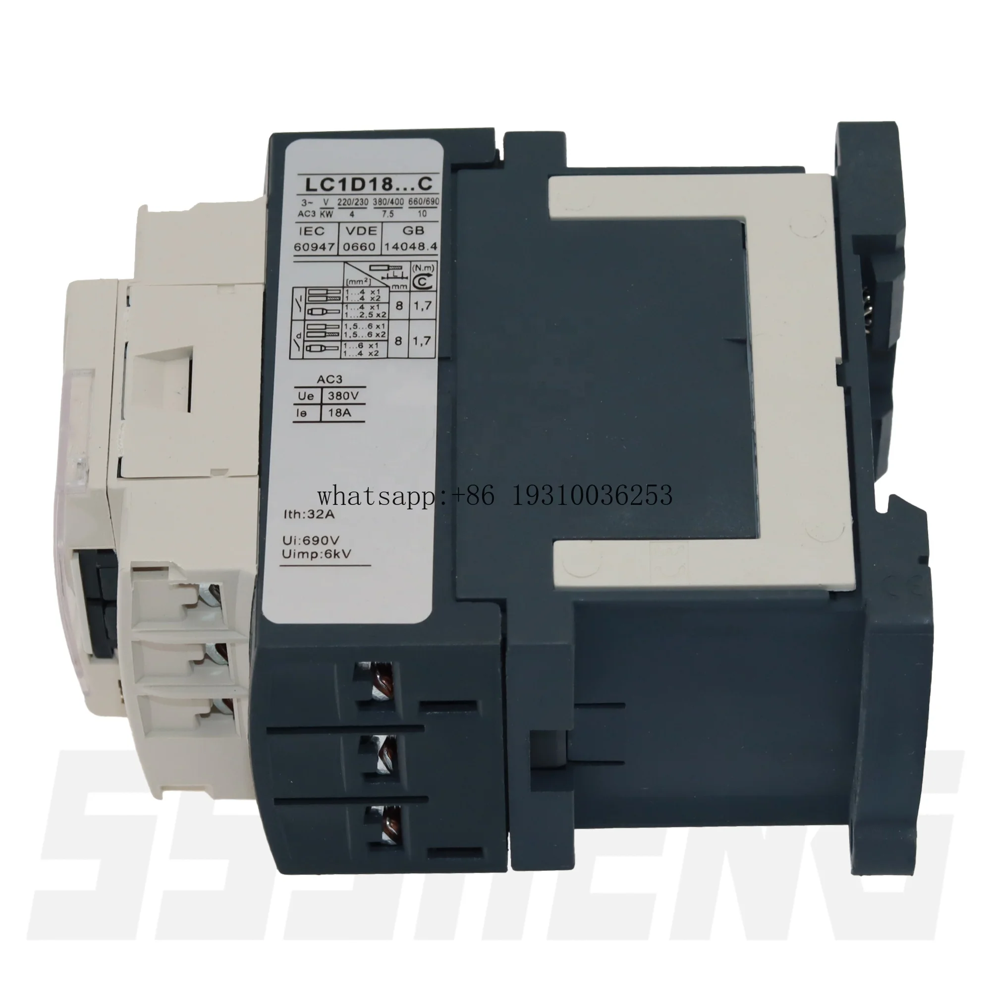 

LC1D18BD TeSys D 24VDC 48VDC 110VDC 220VDC Electric Magnetic DC Contactor