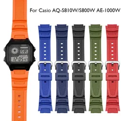 Watch Strap 18mm for CASIO AE1200 / 1300 / 1000 W-219 Replacement Silicone Rubber Watch Band Men's Wristband Bracelet Accessorie