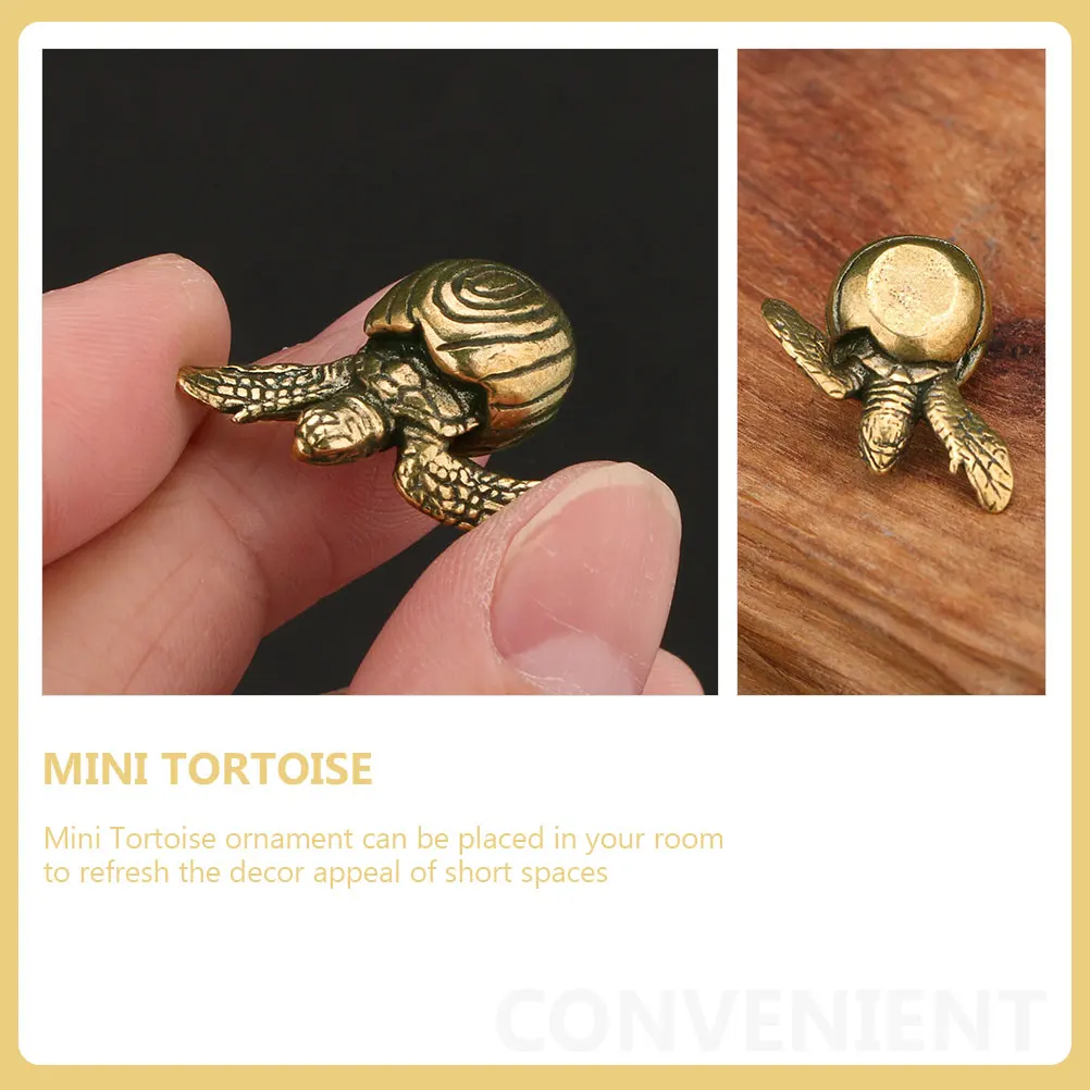 

Mini Brass Statue Metal Turtle Figurine Desktop Office Desktop Turtle Decoration Office Home Copper Ornament Gift