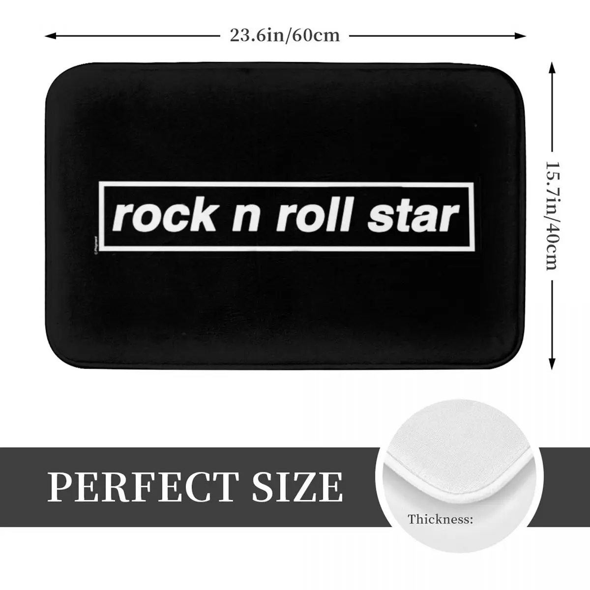 Rock N Roll Star 2 Non-slip Doormat Floor Mat Antiwear Carpet Rug for Kitchen Entrance Home Balcony Footpad Mats