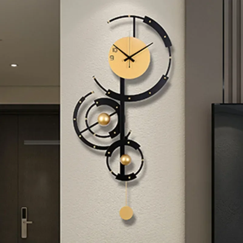 Restaurant Nordic Wall Clocks Restaurant Fashion Design Silent Wall Watch Modern Aesthetic Fashion European Home Decoration