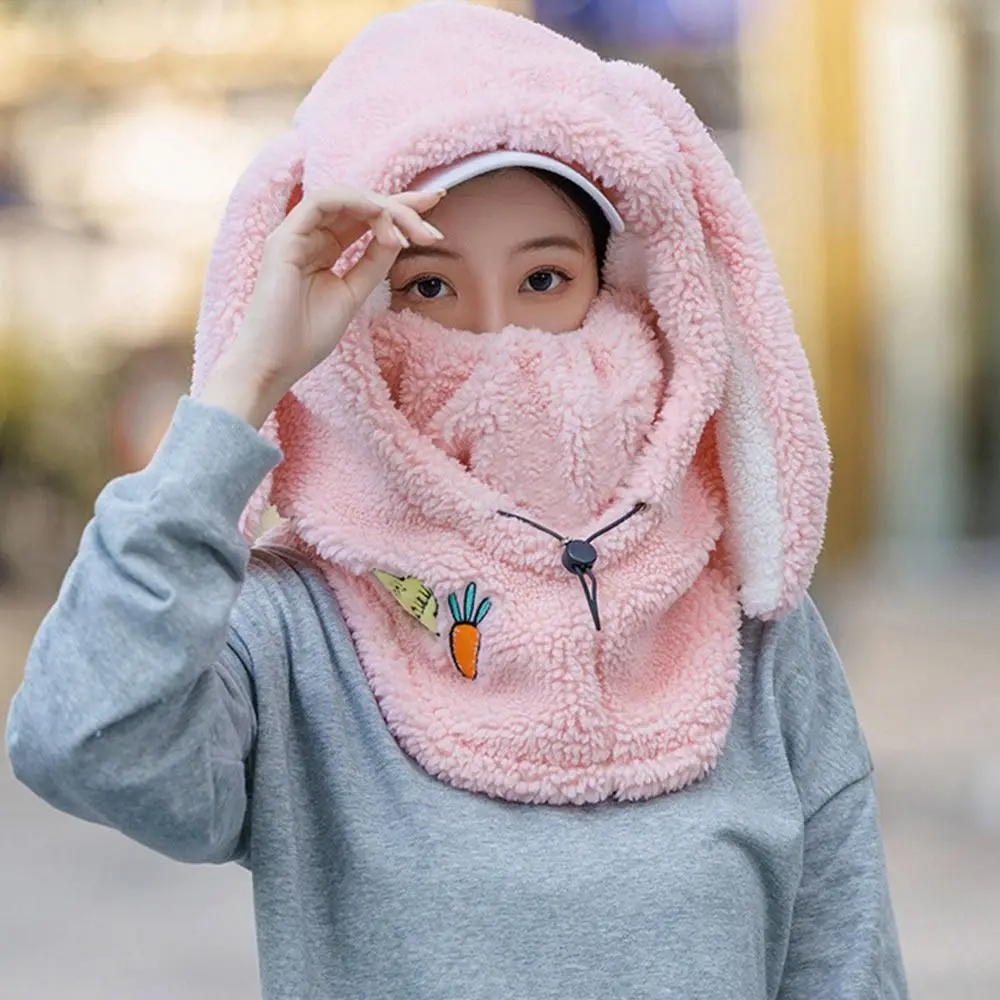 الشتاء يندبروف قبعة متكاملة وشاح سماكة قبعة صغيرة دافئة وشاح لينة قبعة حماية الأذن في الهواء الطلق